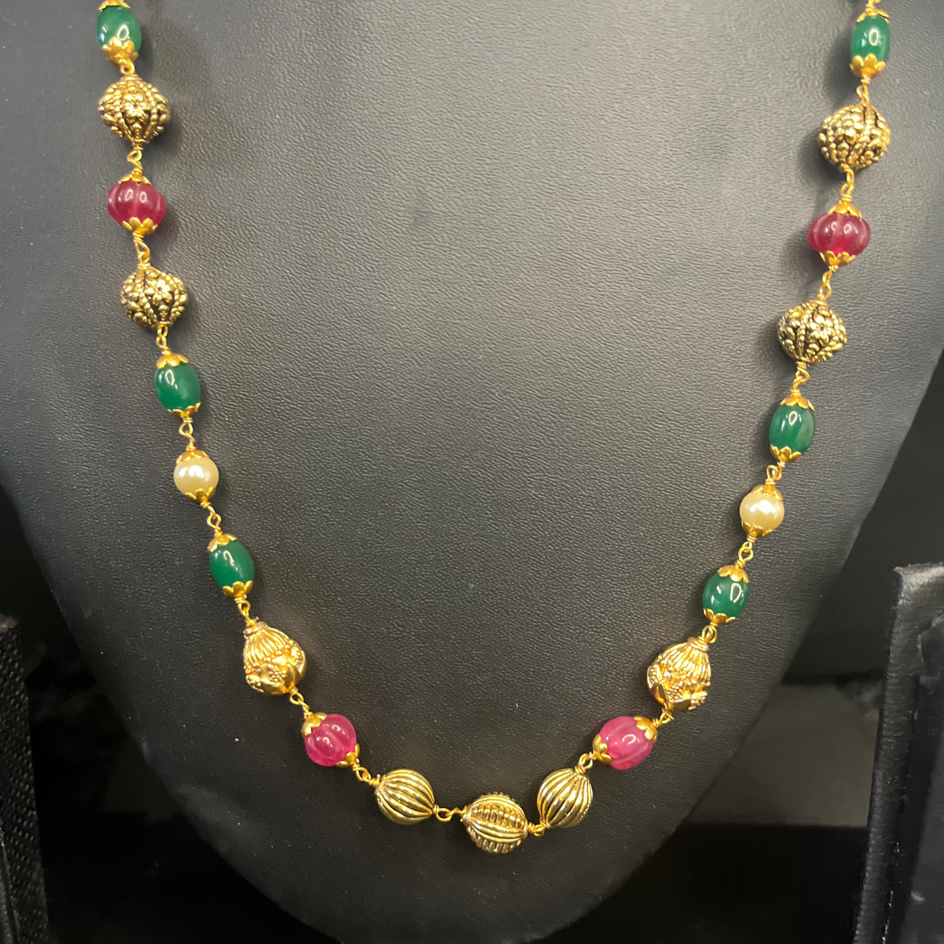 Aarya -925 Silver Beads Long Haara