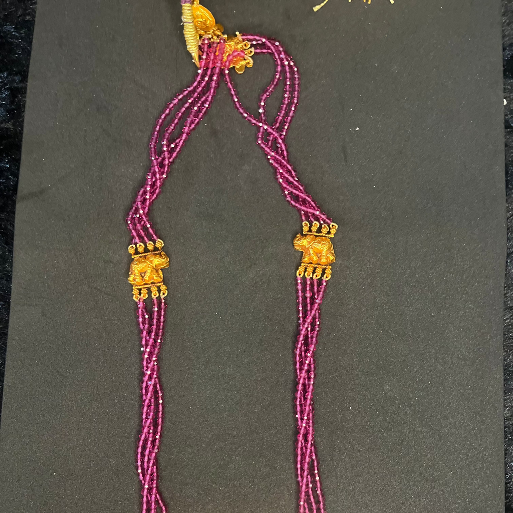 Adhira -925 Silver Beads Long Necklace