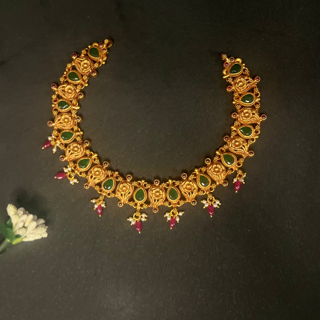 Swarna-925 Silver Short Necklace